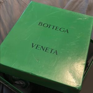 Bottega Veneta Green and Silver Sneakers